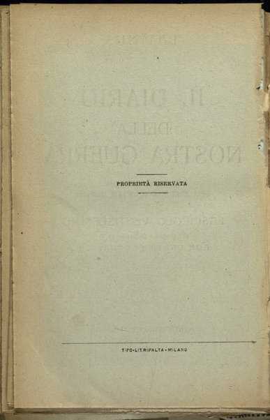 Il diario della nostra guerra : bollettini ufficiali dell'esercito e della marina